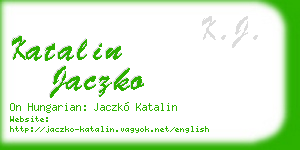 katalin jaczko business card