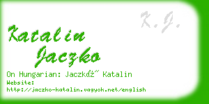 katalin jaczko business card